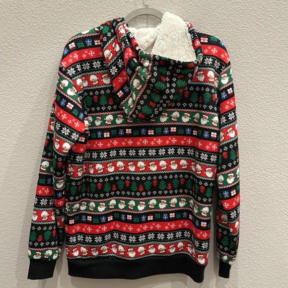 ADTN Santa Fairisle Fleece Lined Hoodie Size Small NWT - Picture 3 of 4